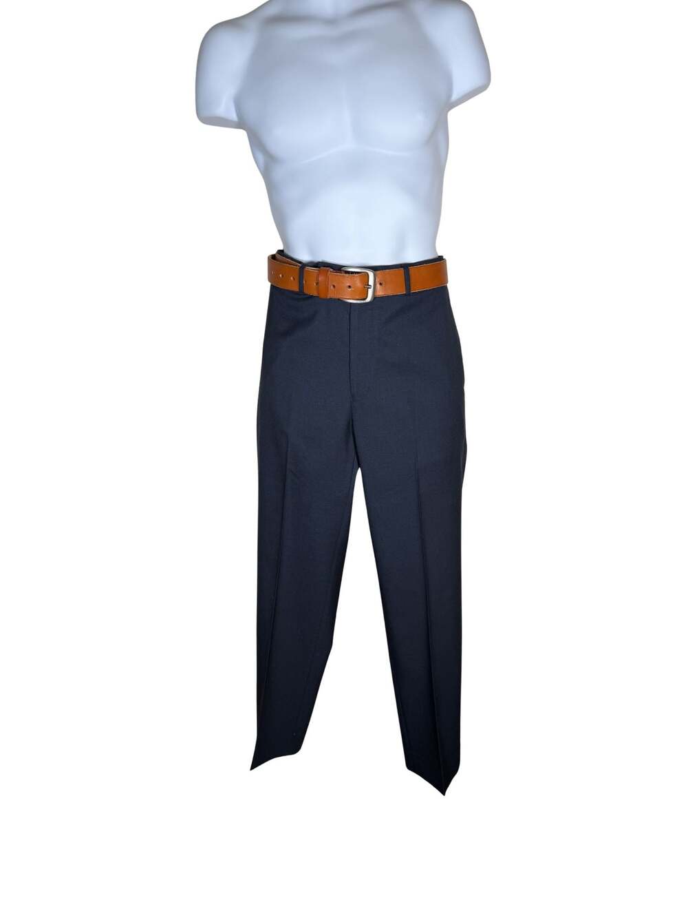 Calvin Klein Men's Navy Blue Flat Front Dress Pants 34X34